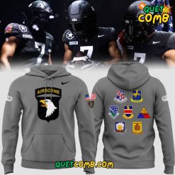 Army Black Knights Airborne Bastogne  Limited Edition Gray Hoodie