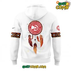 Atlanta Hawks Native American Heritage Month 2024 White Hoodie