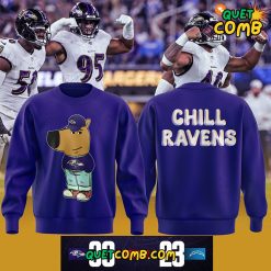 Baltimore Ravens Chill Guy  2024 Limited Edition Purple Sweatshirt