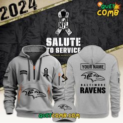 Baltimore Ravens “Veterans Day” Limited Edition Gray Quarter Zip Hoodie