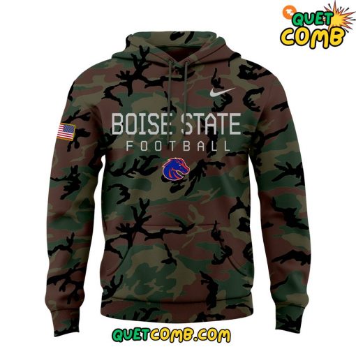 Boise State Broncos Military Appreciation Green Camo Hoodie