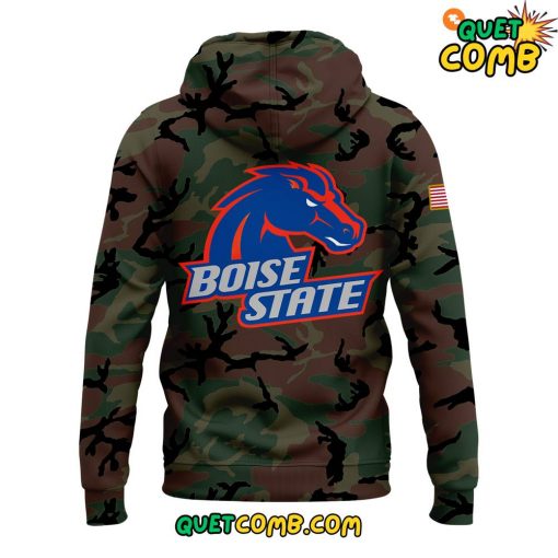 Boise State Broncos Military Appreciation Green Camo Hoodie