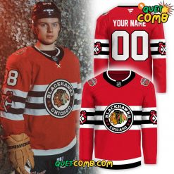 Chicago Blackhawks Winter Collection 2024 Custom Name Hockey Jersey