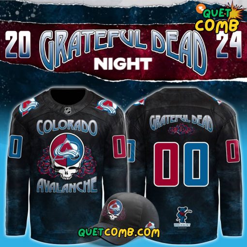 Colorado Avalanche Grateful Dead Night  Custom Name Hockey Jersey