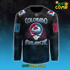 Colorado Avalanche Grateful Dead Night  Custom Name Hockey Jersey