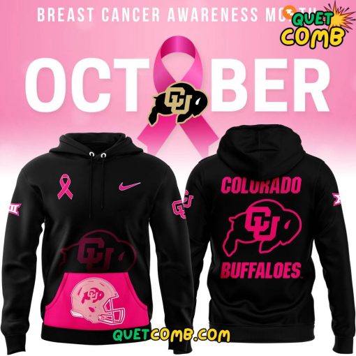 Colorado Buffaloes Football 2024 Limited Edition Black Pink Breast Cancer Hoodie