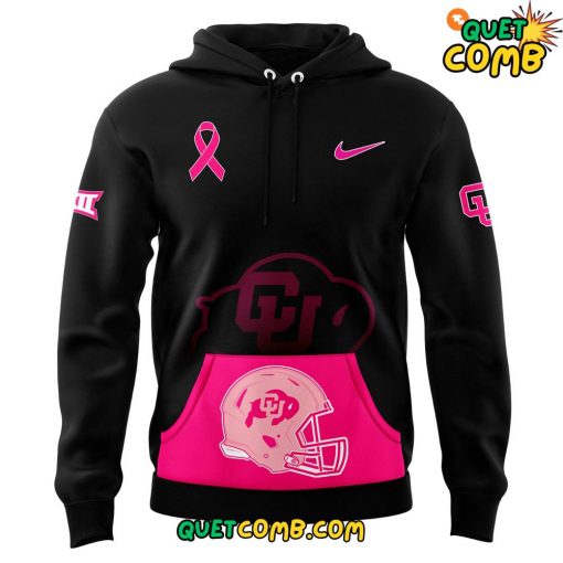 Colorado Buffaloes Football 2024 Limited Edition Black Pink Breast Cancer Hoodie