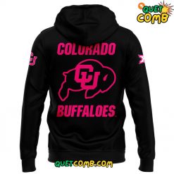 Colorado Buffaloes Football 2024 Limited Edition Black Pink Breast Cancer Hoodie 3