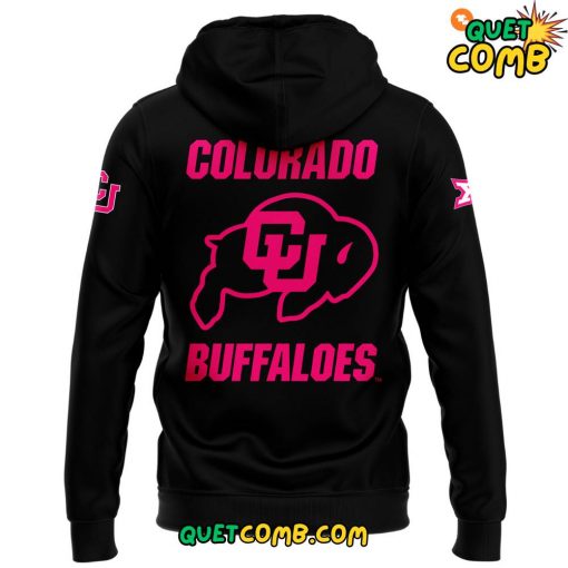 Colorado Buffaloes Football 2024 Limited Edition Black Pink Breast Cancer Hoodie