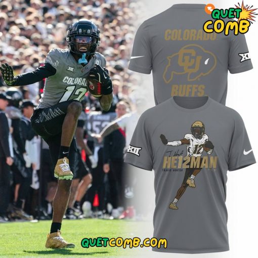 Colorado Buffaloes Travis Hunter “HE12MAN” Gray T-shirt