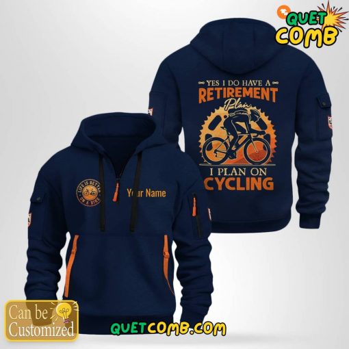 Cycling Is My Retirement Plan 2024 Quarter Zip Hoodie