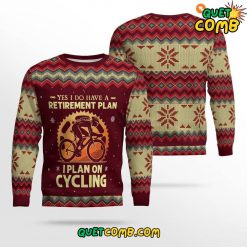 Cycling Is My Retirement Plan Ugly Christmas Limited Sweater