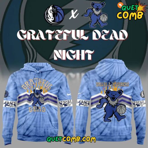 Dallas Mavericks x Grateful Dead Night 2024 Blue Hoodie