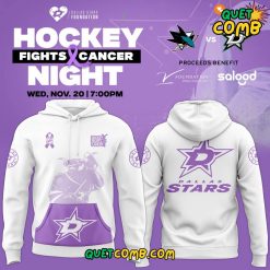 Dallas Stars Hockey Fights Cancer Night 2024 Limited Edition Hoodie