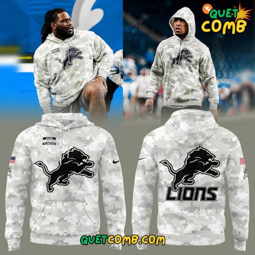 Detroit Lions Salute to Service 2024 Camo Hoodie