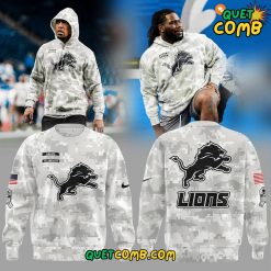 Detroit Lions Salute to Service 2024 Camo  Sweatshirt