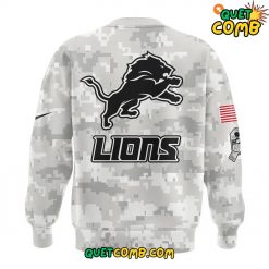 Detroit Lions Salute to Service 2024 Camo  Sweatshirt