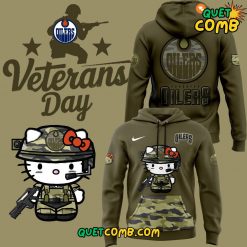 Edmonton Oilers x Hello Kitty Veterans Day 2024 Hoodie