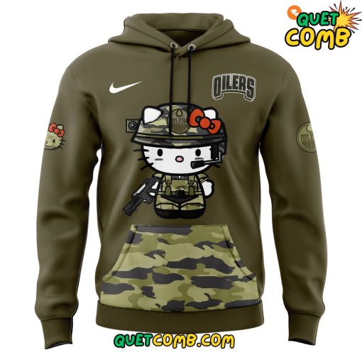 Edmonton Oilers x Hello Kitty Veterans Day 2024 Hoodie