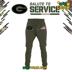 Georgia Bulldogs Salute to Service Green Camo Combo Hoodie Pants Cap