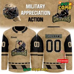 Grand Rapids Griffins “Military Appreciation Night” 2024 Custom name Hockey Jersey