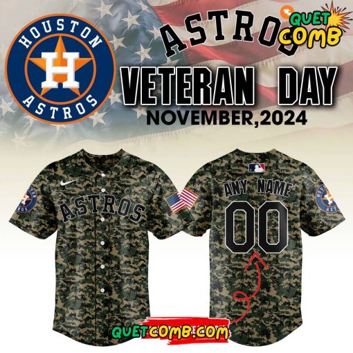 Houston Astros Veterans Day 2024 Baseball Jersey