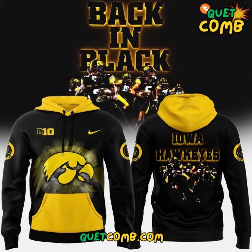 Iowa Hawkeye Back In Black 2024 Limited Edition Yellow Hooide