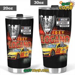 Joey Logano 3X Champions NASCAR Cup Series Tumbler