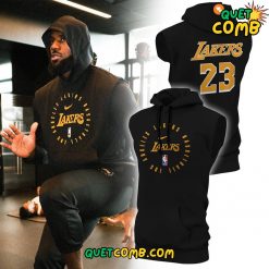 LeBron James Los Angeles Lakers Nike Game Sleeveless Hoodie