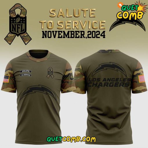 Los Angeles Chargers Salute to Service 2024 Camo T-shirt