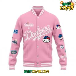 Los Angeles Dodgers World Series Champions Hello Kitty Baseball Jacket