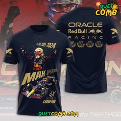 Max Verstappen 4 Time World Champion 2024 T-shirt