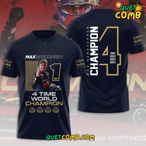 Max Verstappen 4 Time World Champion Limited Edition Tee