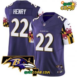 Men’s Baltimore Ravens Maryland Flag 2024 Limited Edition Football Jersey