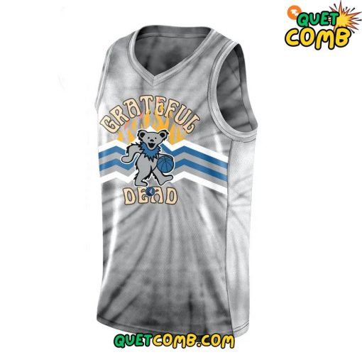 Minnesota Timberwolves Grateful Dead Night Gray Basketball Jersey