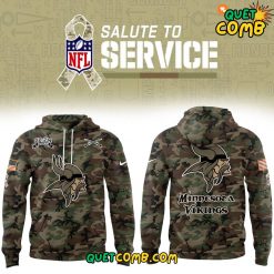 Minnesota Vikings  Salute to Service  2024 Camo Hoodie