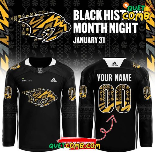 Nashville Predators Black History Month 2024 Hockey Jersey