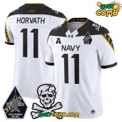 Navy Midshipmen 2024 Limited Edition White Football Jersey