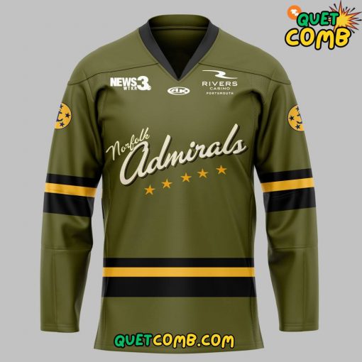 Norfolk Admirals “Military Appreciation Theme” 2024 Hockey Jersey