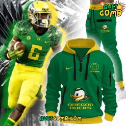 Oregon Ducks Limited Custom Name Quarter Zip Hoodie