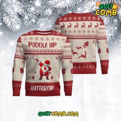 Pickleball “Paddle Up Buttercup” Ugly Christmas Sweater