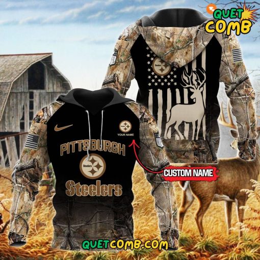 Pittsburgh Steelers 2024 Hunting Custom Name Hoodie