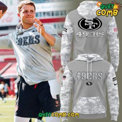 San Francisco 49ers 2024 Salute to Service Arctic Camo Hoodie