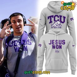 TCU Horned Frogs 2024 Black “Jesus Won” Limited Edition Hoodie