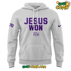 TCU Horned Frogs 2024 Black “Jesus Won” Limited Edition Hoodie