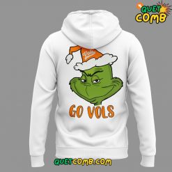 Tennessee Volunteers Merry Christmas Grinch 2024 White Hoodie