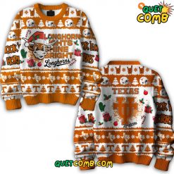 Texas Longhorns Longhorn Lights Shine Bright Christmas Sweater