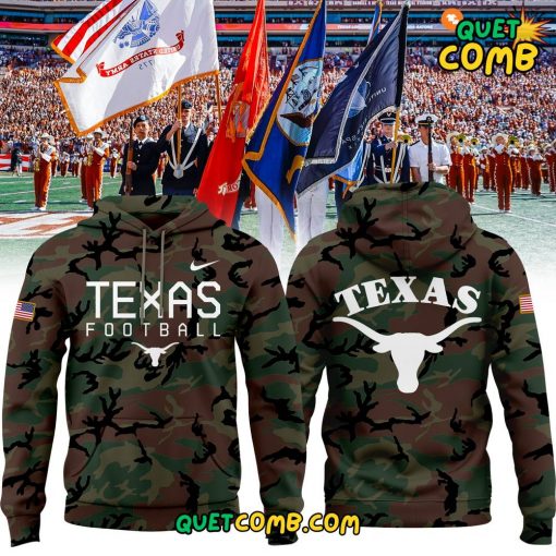 Texas Longhorns Salute to Service Green Camo Hoodie