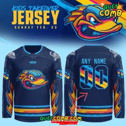 Toledo Walleye Kids Takeover 2024 Custom Name Hockey Jersey