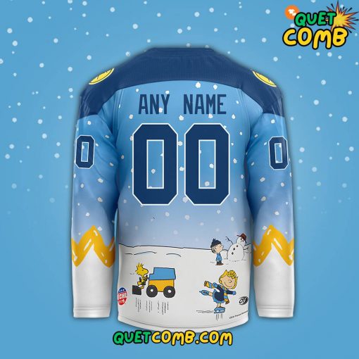 Toledo Walleye Peanuts Night  2024 Custom Name Hockey Jersey